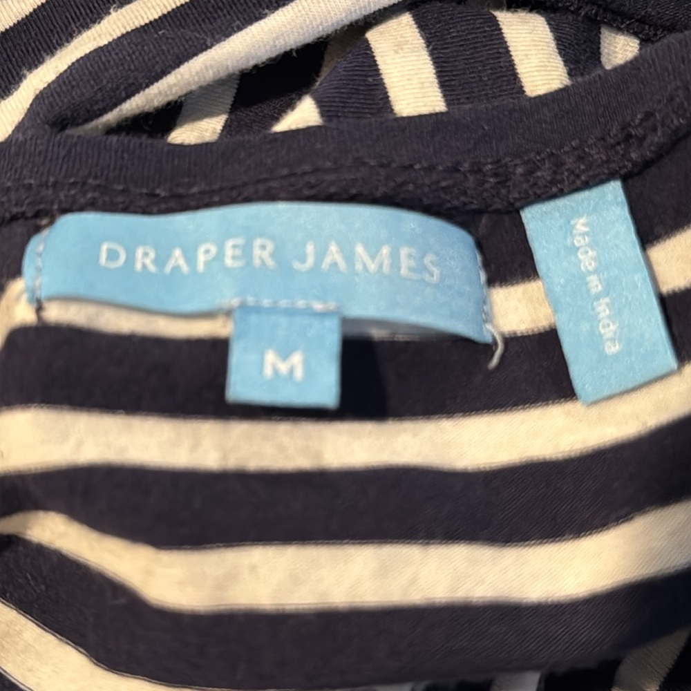 Draper James flutter short sleeve cotton stripped dress with dropped waist - Picture 6 of 8